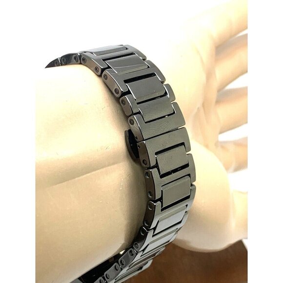 Bulova Men's Watch 98A291 Millennia Automatic Skeleton Gold Black Dial Ceramic - Picture 10 of 14